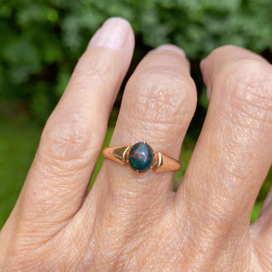 Antique Edwardian 14K Gold Bloodstone Ring - Boylerpf