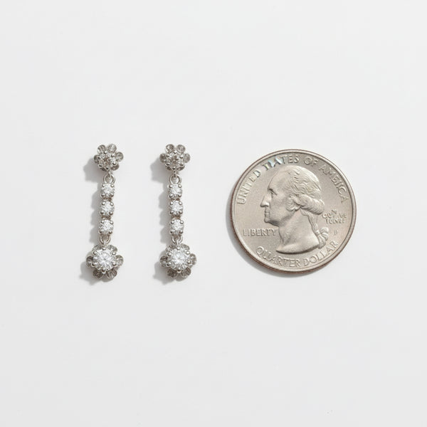 Vintage Art Deco Style 1.5 CTW Diamond Dangle Earrings - Boylerpf