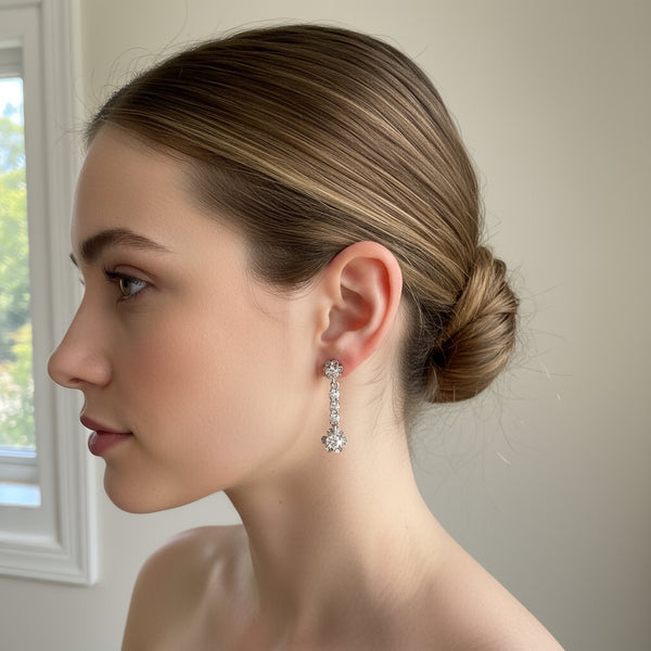 Vintage Art Deco Style 1.5 CTW Diamond Dangle Earrings - Boylerpf