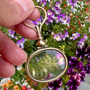 Antique Georgian Pinchbeck Gold Quizzing Magnifying Pendant - Boylerpf