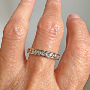 Vintage White Gold .50 Carat Diamond Anniversary Ring Band - Boylerpf