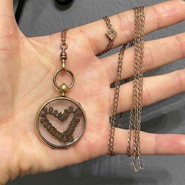 Antique 10K Gold Pearl Victorian Shaker Locket Necklace - Boylerpf