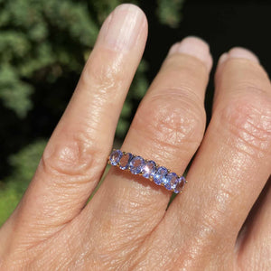 Vintage Seven Stone Tanzanite Ring in Gold - Boylerpf