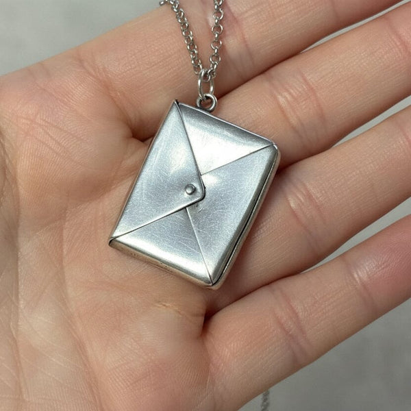 Antique Sterling Silver Adie & Lovekin Stamp Holder Necklace