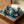 Load image into Gallery viewer, Vintage Egyptian Scarab Bracelet Turquoise Faience Silver
