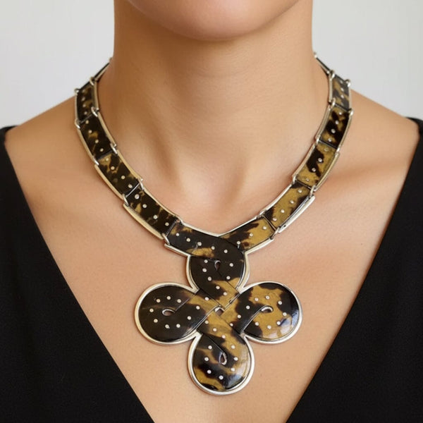 William Spratling Taxco Sterling Silver Shell Necklace