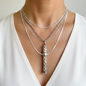Antique Mappin & Webb Silver Sliding Pencil Fob Pendant - Boylerpf