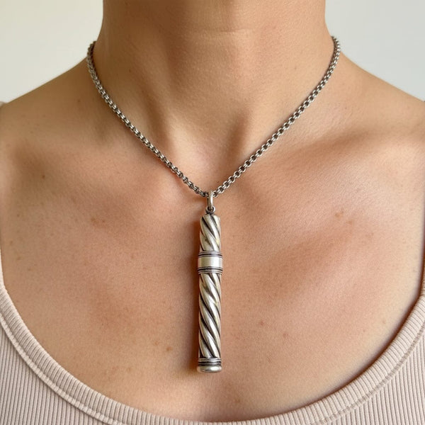 Antique Mappin & Webb Silver Sliding Pencil Fob Pendant - Boylerpf