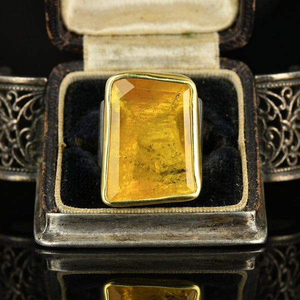 Maria Margoni Heliodor Yellow Beryl 18K Gold Ring
