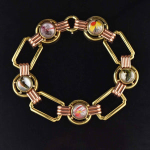 Art Deco 14K Gold Essex Crystal Bracelet, Trout Fishing Lures - Boylerpf