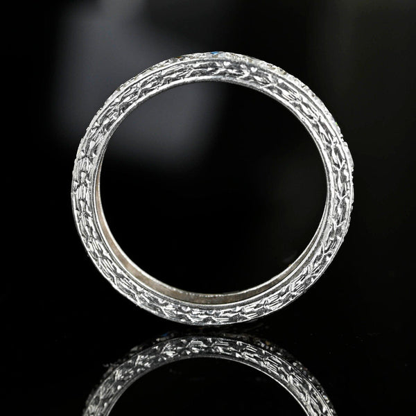 Art Deco Platinum 1 CTW Diamond Eternity Ring Band - Boylerpf