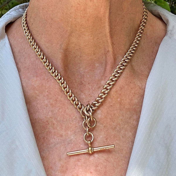 Antique Double Albert Rolled Gold Pocket Watch Chain - Boylerpf