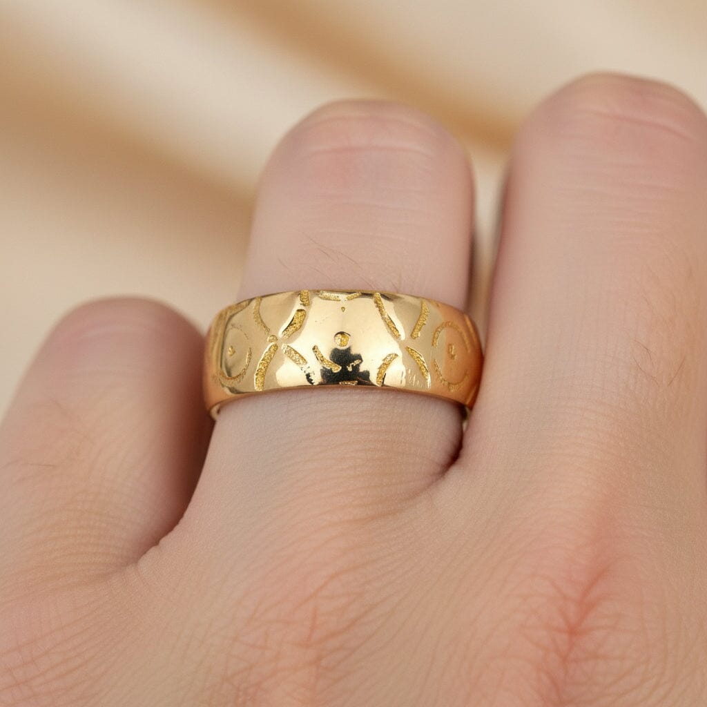 Antique Victorian Forget Me Not 18K Gold Ring Band – Boylerpf