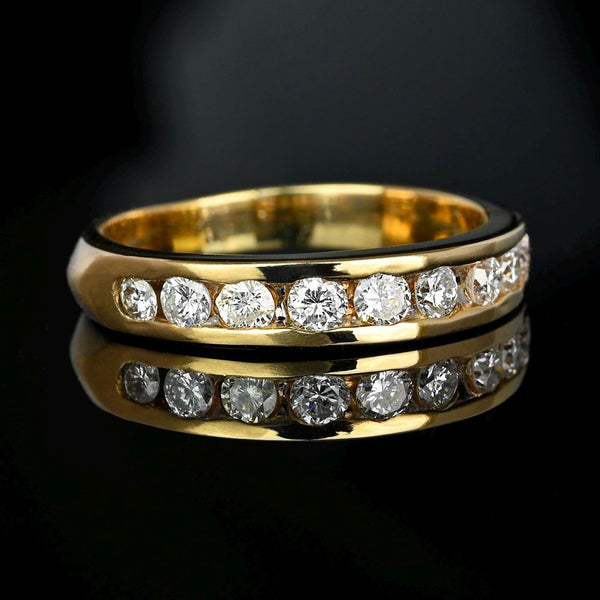 Half Eternity 14K Gold .68 CTW Diamond Ring Band - Boylerpf