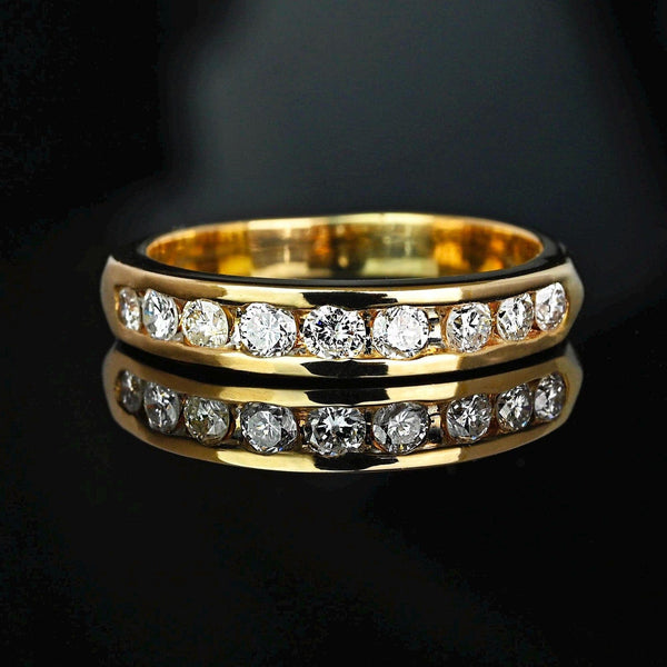 Half Eternity 14K Gold .68 CTW Diamond Ring Band - Boylerpf