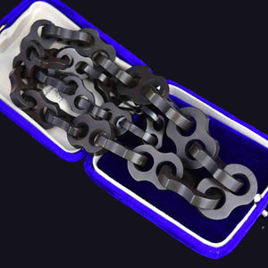 Antique Victorian Vulcanite Mariner Link Necklace - Boylerpf