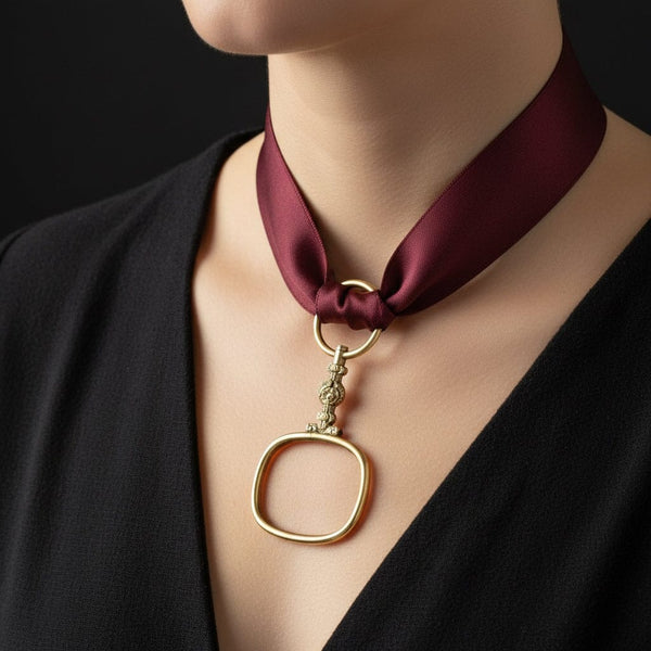 Antique Georgian Pinchbeck Quizzing Magnifying Pendant