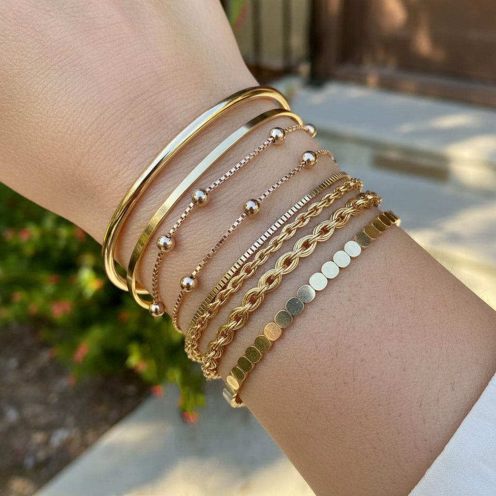 アクセサリー OldGUCCIFlatBallChainCombinationBracelet Vintage Gold Ball & Box Link Chain Bracelet – Boylerpf