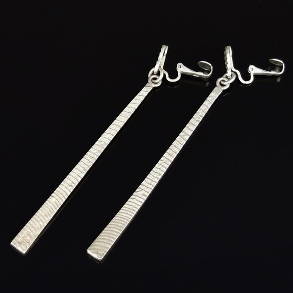 Vintage Scandanavian Sterling Silver Chandelier Earrings