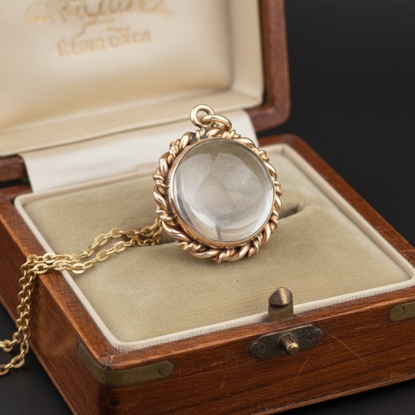 Antique Pools of Light Rock Crystal Locket - Boylerpf