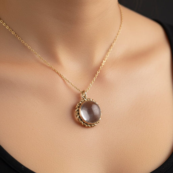 Antique Pools of Light Rock Crystal Locket - Boylerpf