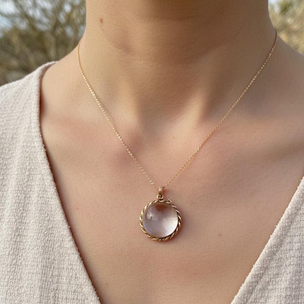Antique Victorian Pools of Light Rock Crystal Locket