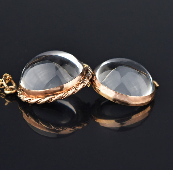 Antique Victorian Pools of Light Rock Crystal Locket