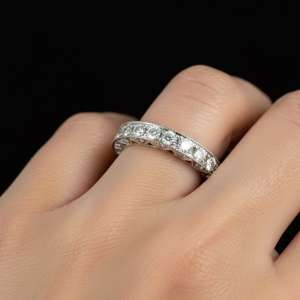 18K White Gold 1.50 CTW Diamond Eternity Band Ring