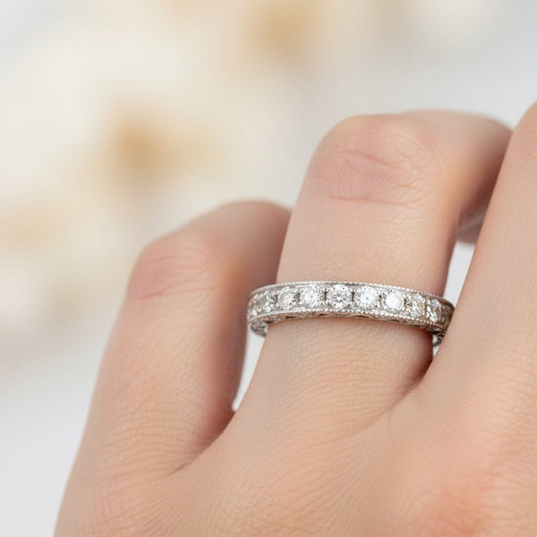 18K White Gold 1.50 CTW Diamond Eternity Band Ring
