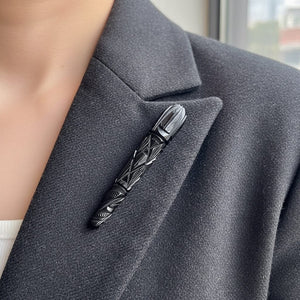 Antique Carved Whitby Jet Victorian Brooch - Boylerpf