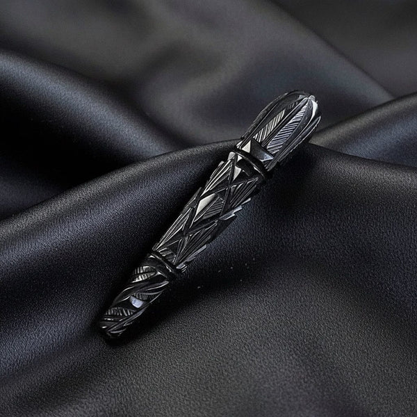 Antique Carved Whitby Jet Victorian Brooch - Boylerpf