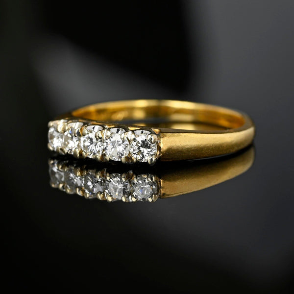 Classic Five Stone Diamond Ring Band in 14K Gold