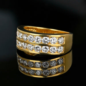 14K Gold Half Eternity 1.25 Carat Diamond Ring Band - Boylerpf