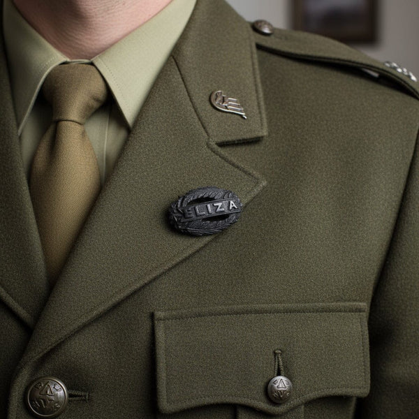 Antique Eliza Carved Fern Frond Bog Oak Brooch - Boylerpf