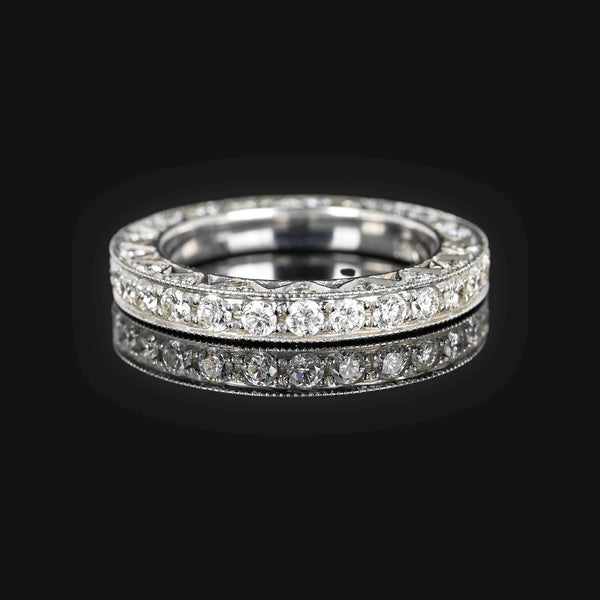 18K White Gold 1.50 CTW Diamond Eternity Band Ring