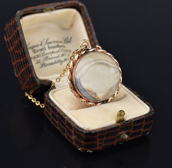 Antique Victorian Pools of Light Rock Crystal Locket