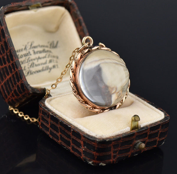 Antique Victorian Pools of Light Rock Crystal Locket