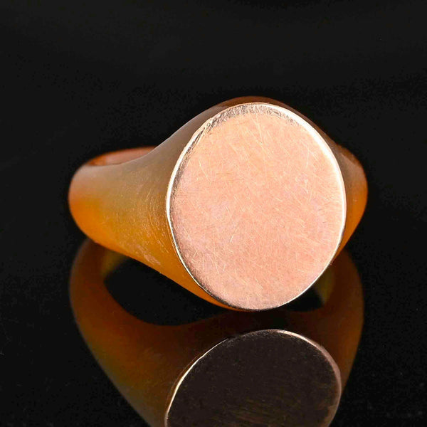 Antique Victorian Tortoiseshell Pique Gold Signet Ring