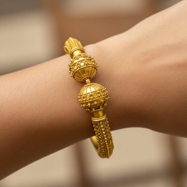 Antique Victorian 15K Gold Etruscan Cannetille Bangle Bracelet