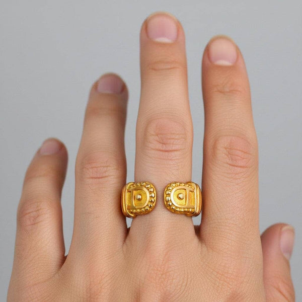 Vintage 14K Gold Wide Band Ring Stackable Wedding Band