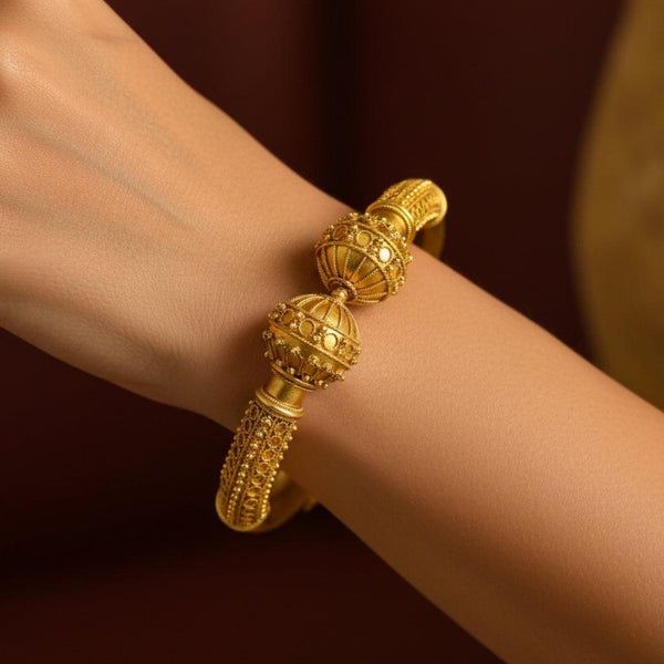 Antique Victorian 15K Gold Etruscan Cannetille Bangle Bracelet