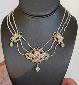 Antique Georgian Seed Pearl Necklace with Topaz Clasp - Boylerpf