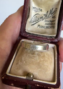 Vintage Cartier Platinum 3mm Wedding Band Ring - Boylerpf