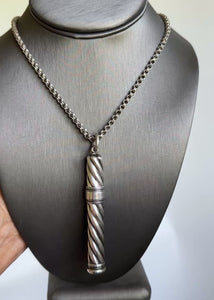 Antique Mappin & Webb Silver Sliding Pencil Fob Pendant - Boylerpf