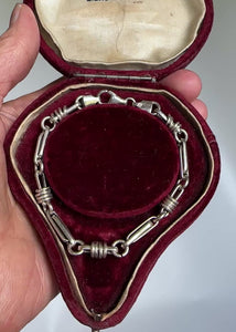Vintage Italian Sterling Silver Link Chain Bracelet - Boylerpf