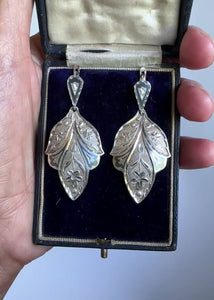 Vintage Russian Niello Silver Chandelier Earrings 875 Hallmark - Boylerpf