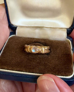 Vintage 14K Gold Blue Moonstone Ring by Charles Supplee - Boylerpf