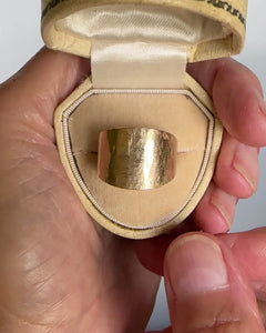 Vintage 14K Yellow Gold Wide Textured Band Ring - Boylerpf