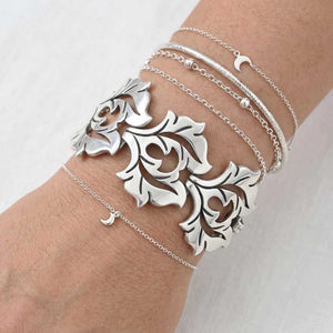 Vintage La Cucaracha Taxco Sterling Silver Floral Bracelet - Boylerpf