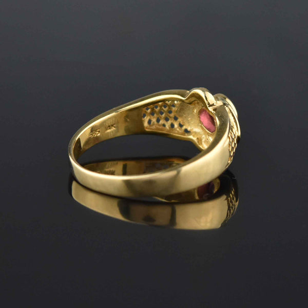 VIntage Art Deco Style 14K Gold Ruby Ring - Boylerpf